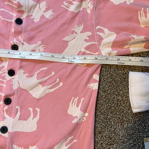 Lazy One Classic Moose Adult Pink One Piece Flapjack. Women's Size Medium - Picture 7 of 8